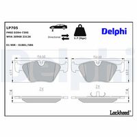 DELPHI LP705 - Juego de pastillas de freno