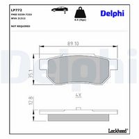 DELPHI LP772 - Juego de pastillas de freno