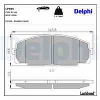 DELPHI LP989 - Juego de pastillas de freno