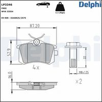 DELPHI LP3346 - Juego de pastillas de freno