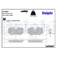 DELPHI LP3884 - Juego de pastillas de freno