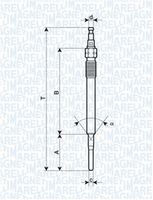 BOSCH 0250403011 - Bujía de precalentamiento - Duraterm High Speed