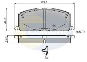 Comline CBP3163 - PASTILLA