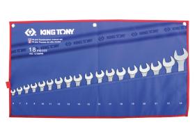 King Tony 1218MRN - Estuche King Tony de llaves combinadas métricas - 18 Piezas